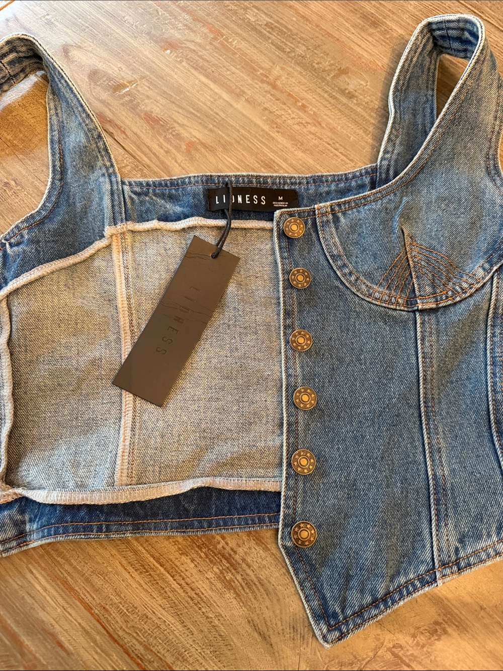 Lioness Women's Blue Denim corset - Picture 9 of 11